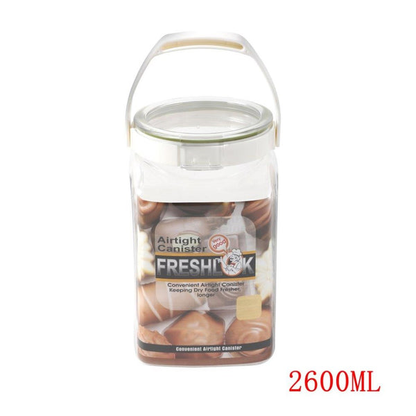 Multipurpose Clear Plastic Airtight Food Canisters Storage Container 2600 ml 15.5x13x20.7cm (Ctn Box 36 units)