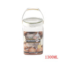 Multipurpose Clear Plastic Airtight Food Canisters Storage Container 1300 ml 10.8x9.7x19.3cm (Ctn Box 54 units)