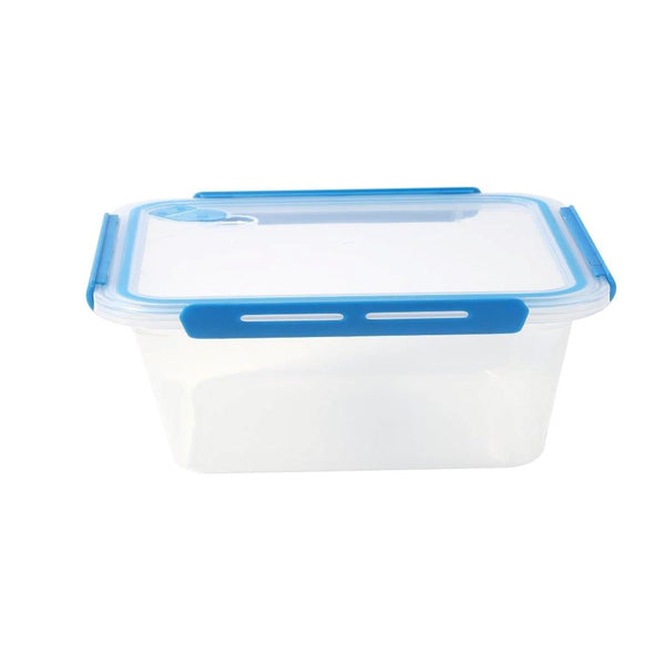 Multipurpose Clear Plastic Clip Lock Lunch Box  Storage Box Food Container Set of 3 Pcs 16x16x12.2cm 1650 ml/ 16x16x7.8cm 1000 ml/16x16x4.8cm 550 ml   (Ctn Box 32 units)