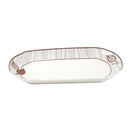 White Floral Pattern Ceramic Oval Serving Plate Serveware Dinnerware 27*4.5 cm (Ctn Box 40 units)