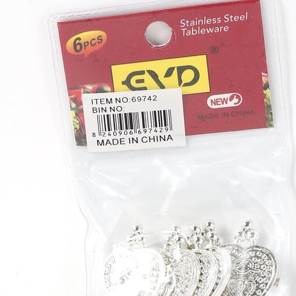 Stainless Steel Tableware Deco Gold Silver Spoon Set of 6 Pcs 10.8*2.1cm (Ctn Box 200 units)