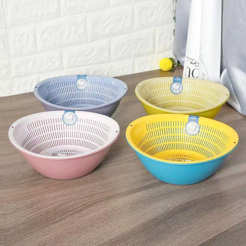 Multipurpose Plastic Fruit and Vegetables Rice Basin Strainer Basket 0.00934472 cm (Ctn Box 70 units)