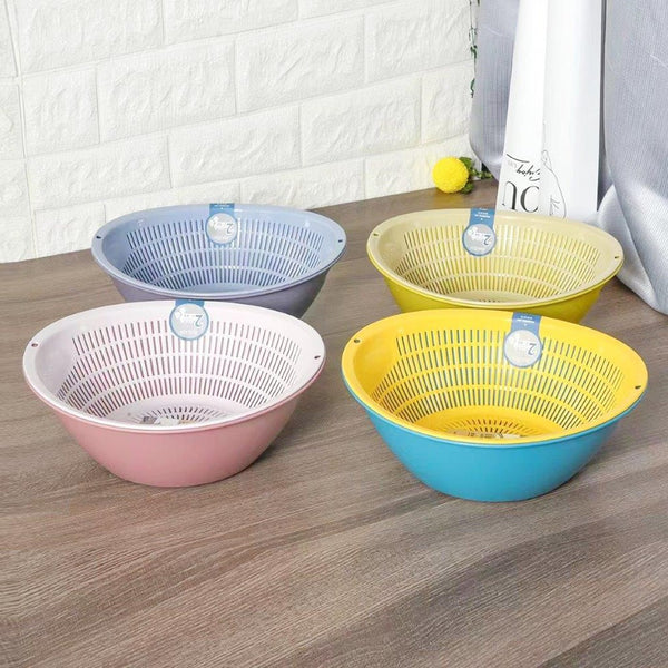 Multipurpose Plastic Fruit and Vegetables Rice Basin Strainer Basket 0.00934472 cm (Ctn Box 70 units)