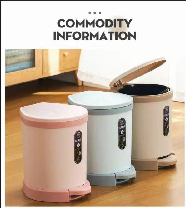 Multi-color Pedal Rubbish Bin Plastic Waste Bin Trash Bin for Home Kitchen Office   (Ctn Box 12 units)