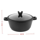 Chef and Cook Non Stick Casserole Marble Coated Die Cast Aluminium Black Induction 40cm (Ctn Box 4 units)