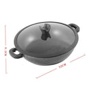 Chef and Cook Non Stick Low Casserole Marble Coated Die Cast Aluminium Grey Induction  32cm (Ctn Box 4 units)