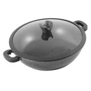 Chef and Cook Non Stick Low Casserole Marble Coated Die Cast Aluminium Grey Induction  40cm (Ctn Box 4 units)