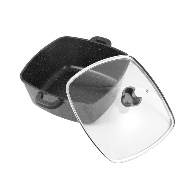 Chef and Cook Non Stick Frying Pot Marble Coated Die Cast Aluminium Grey Induction  28cm (Ctn Box 4 units)