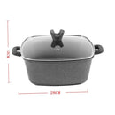 Chef and Cook Non Stick Frying Pot Marble Coated Die Cast Aluminium Grey Induction  28cm (Ctn Box 4 units)