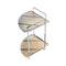 Silver Metal Shower Caddy Bathroom Shelf 2 Tier 22*22*28 cm (Ctn Box 18 units)