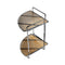 Grey Metal Shower Caddy Bathroom Shelf 2 Tier 22*22*28 cm (Ctn Box 18 units)