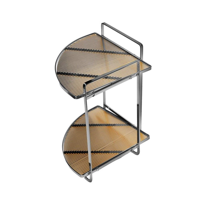 Grey Metal Shower Caddy Bathroom Shelf 2 Tier 22*22*28 cm (Ctn Box 18 units)