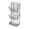 Black Metal Countertop Kitchen Storage Organizer Shelf 25.5*14*57.5 cm (Ctn Box 16 units)