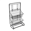 Black Metal Countertop Kitchen Storage Organizer Shelf 26*18*47 cm (Ctn Box 16 units)