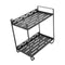 Multilayer Black Metal Countertop Kitchen Storage Organizer Shelf 27.5*14.7*28.4 cm (Ctn Box 20 units)