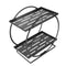 Multilayer Black Metal Countertop Kitchen Storage Organizer Shelf 27.6*15.3*28.6 cm (Ctn Box 18 units)