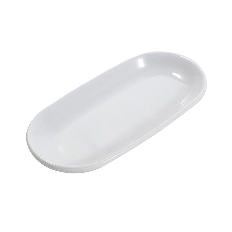 Vanilla White Melamine Platter Side Dish Plate Oval Serving Plate 15*9 cm