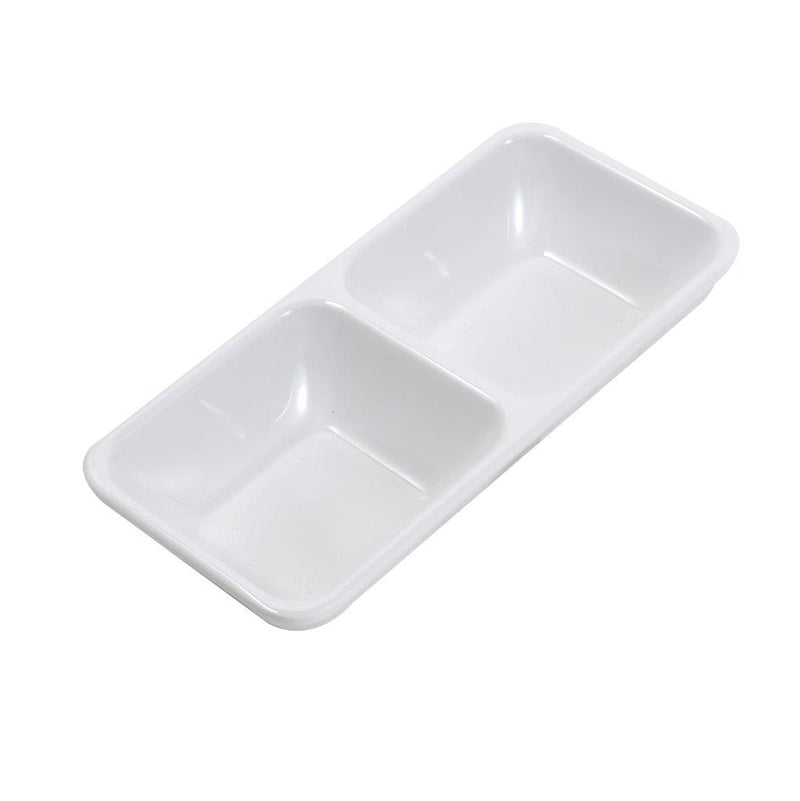 Melamine Mini Divided Dish Plate Dipping Bowl Sauce Dish 13cm*6.5cm*2.5 cm