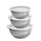 Multi-color Stainless Steel Serving Bowl Mixing Bowl Set of 3 18*9.5/22*11/26*12 cm (Ctn Box 12 units)