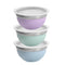 Multi-color Stainless Steel Serving Bowl Mixing Bowl Set of 3 18*9.5/22*11/26*12 cm (Ctn Box 12 units)