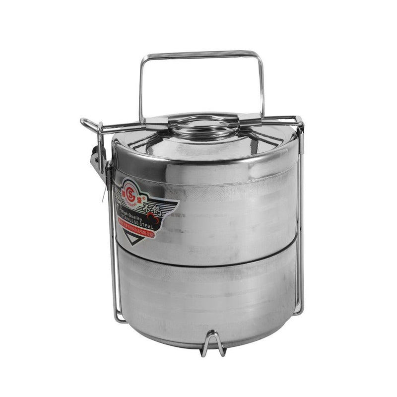 Stainless Steel 2 Layer Insulated Tiffin and Lunch box Tiffin Carrier 14 cm (Ctn Box 36 units)