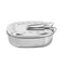 Stainless Steel Lunch Box Rectangular Lunchbox Tiffin Box 17 cm