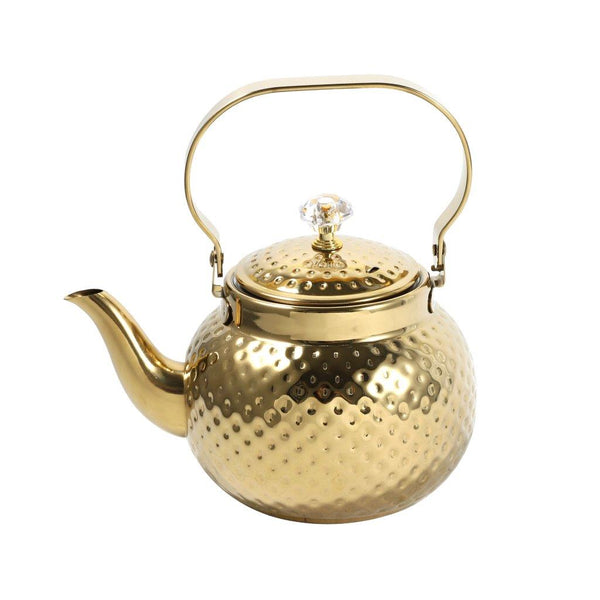 Stainless Steel Gold Teapot with Infuser Water Boilers Loose Leaf Tea Maker Water Kettle 1.2 Litre (Ctn Box 36 units)