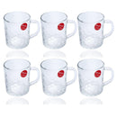 Premium Lead Free Glass Tea Cup Set of 6 Pcs 230 ml (Ctn Box 12 units)