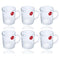 Premium Lead Free Glass Tea Cup Set of 6 Pcs 230 ml (Ctn Box 12 units)