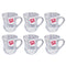 Glass Tea Cup Set of 6 Pcs (Ctn Box 12 units)