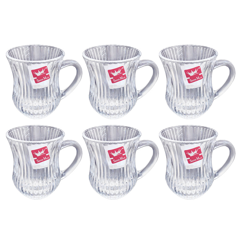 Glass Tea Cup Set of 6 Pcs (Ctn Box 12 units)