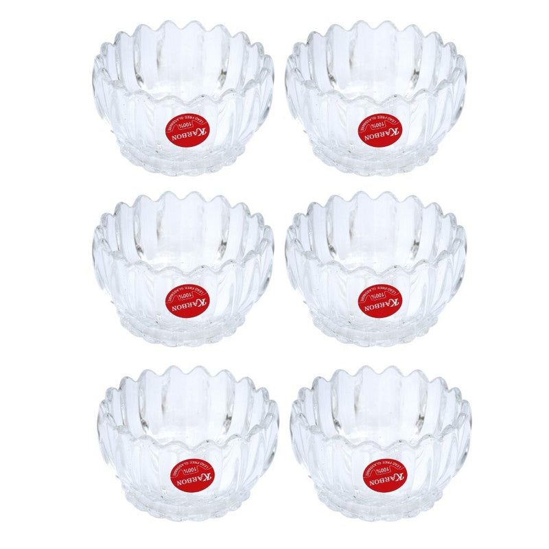 Crystal Glass Round Ice Cream and Dessert Set of 6 Pcs 243 ml (Ctn Box 8 units)
