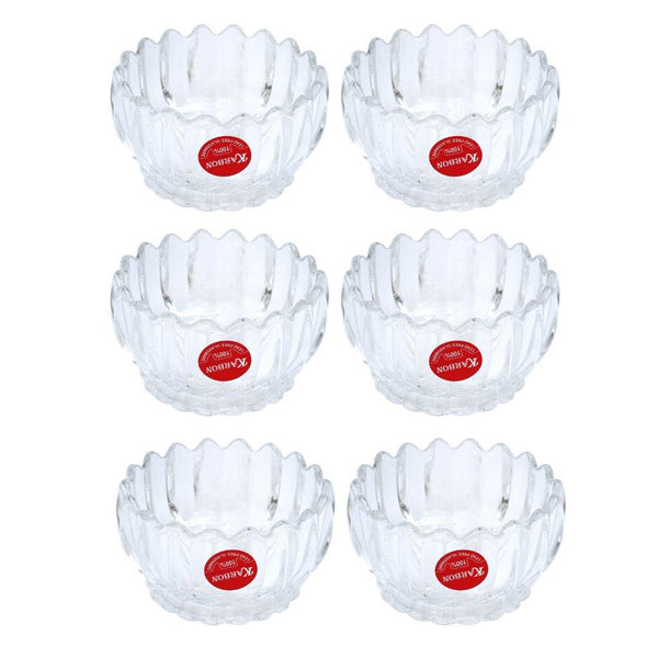 Crystal Glass Round Ice Cream and Dessert Set of 6 Pcs 243 ml (Ctn Box 8 units)