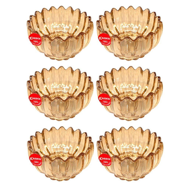 Crystal Glass Champagne Round Ice Cream and Dessert Set of 6 Pcs 243 ml (Ctn Box 8 units)