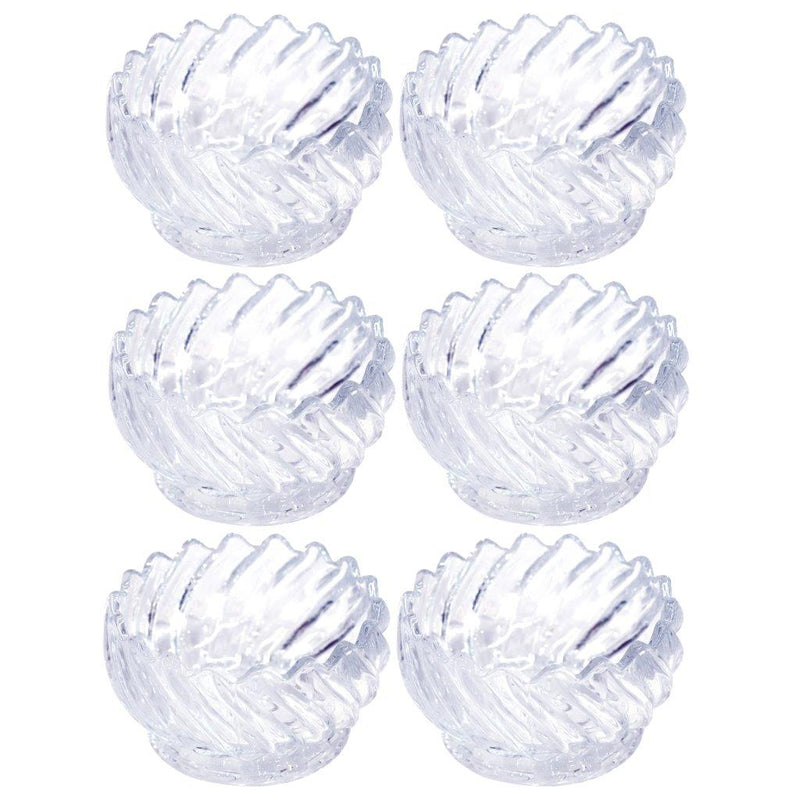 Crystal Glass Round Ice Cream and Dessrt Set of 6 Pcs 243 ml (Ctn Box 8 units)