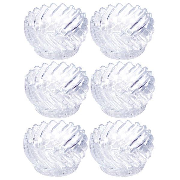 Crystal Glass Round Ice Cream and Dessrt Set of 6 Pcs 243 ml (Ctn Box 8 units)