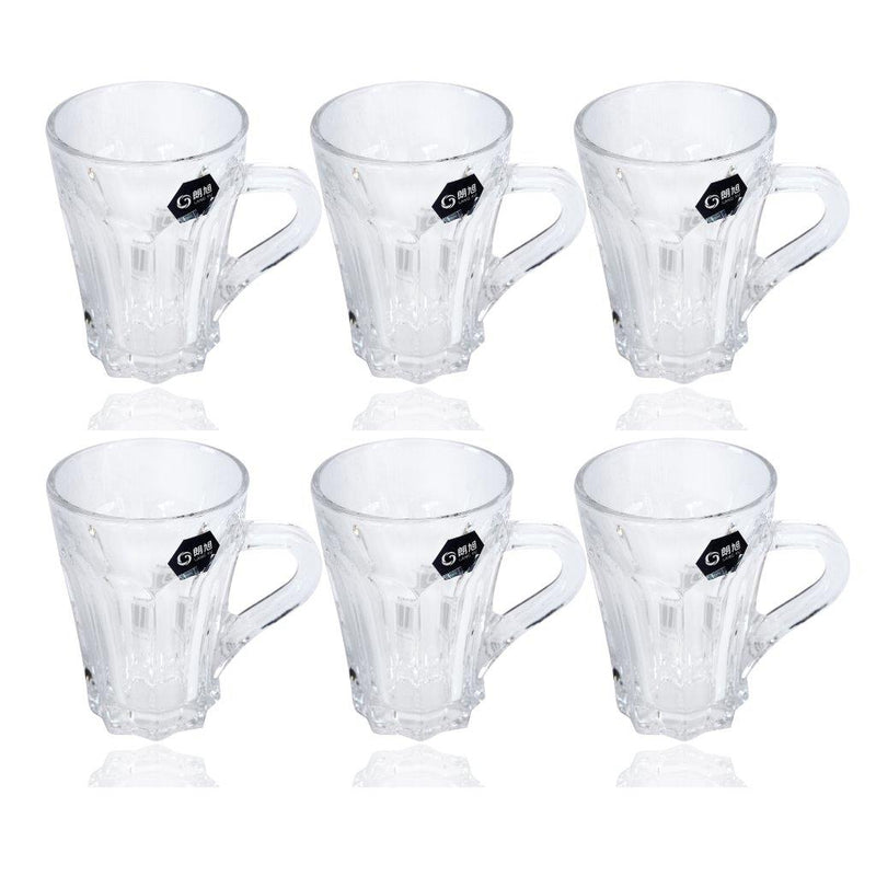 Premium Lead Free Glass Tea Cup Set of 6 Pcs 175 ml (Ctn Box 12 units)