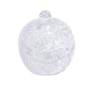Crystal Glass Round Sugar Bowl Candy Jar Set with Tray 17*26/12*11 cm (Ctn Box 12 units)
