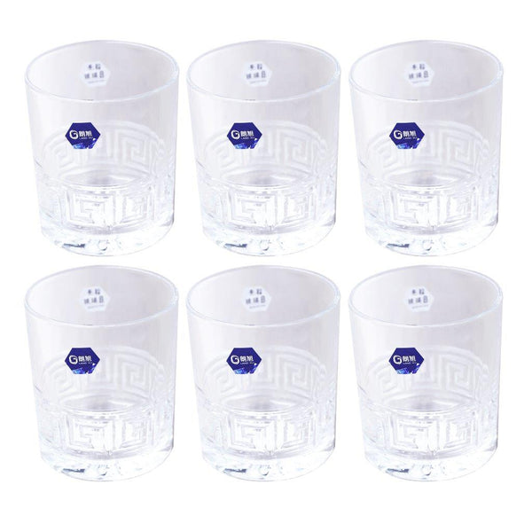 Premium Lead Free Glass Tumblers Set of 6 Pcs 390 ml (Ctn Box 8 units)