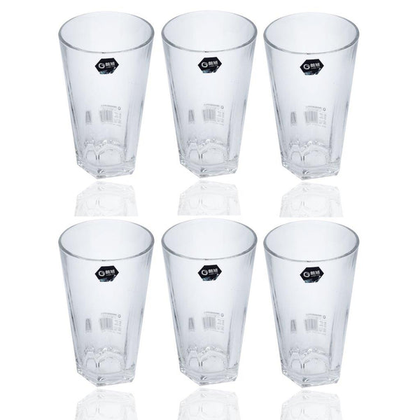 Premium Lead Free Glass Tumblers Set of 6 Pcs 355 ml (Ctn Box 8 units)