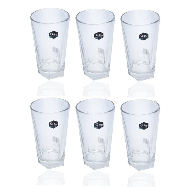 Premium Lead Free Glass Tumblers Set of 6 Pcs 280 ml (Ctn Box 8 units)