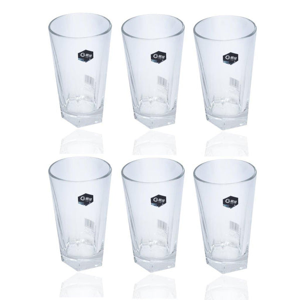 Premium Lead Free Glass Tumblers Set of 6 Pcs 280 ml (Ctn Box 8 units)