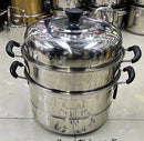 Stainless Steel Steamer Pan Set 2 tier 28 cm (Ctn Box 12 units)