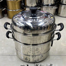 Stainless Steel Steamer Pan Set 2 tier 34 cm (Ctn Box 8 units)