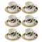 Royal Cream Abstract Print Ceramic Coffee Cup & Saucer Set of 6 Pcs (Ctn Box 24 units)