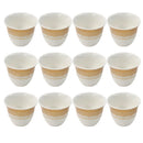 Ceramic Coffee Cawa Shafee Cup Set of 12 Pcs Abstract Print (Ctn Box 24 units)