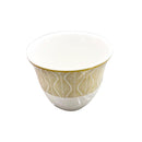 Ceramic Coffee Cawa Shafee Cup Set of 12 Pcs Abstract Print 80 cc (Ctn Box 24 units)
