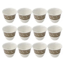 Ceramic Coffee Cawa Shafee Cup Set of 12 Pcs Abstract Print 80 cc (Ctn Box 24 units)