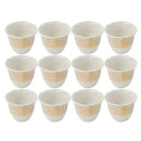 Ceramic Coffee Cawa Shafee Cup Set of 12 Pcs Abstract Print 80 cc (Ctn Box 24 units)