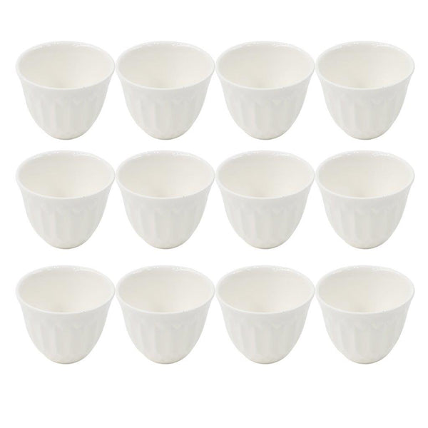 Ceramic Coffee Cawa Shafee Cup Set of 12 Pcs Abstract Print 80 cc (Ctn Box 24 units)